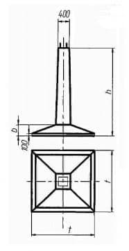 Фундамент линий электропередач железобетонный серия 3.407-115 Ф 1-А
