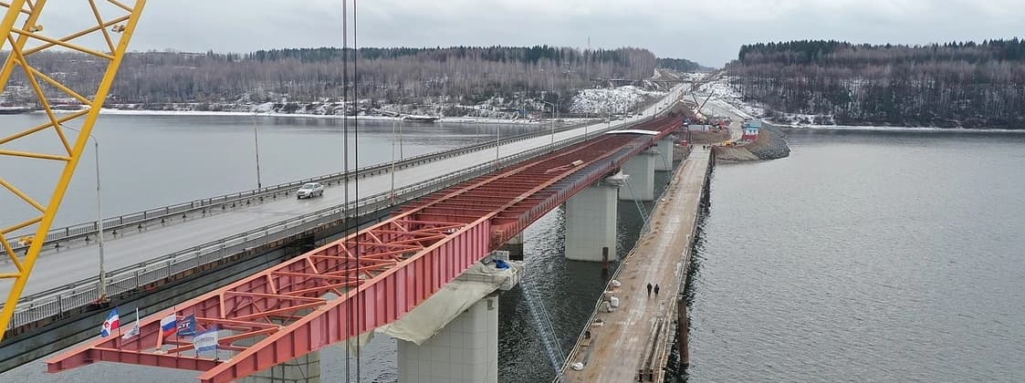 Строительство Чусовского моста